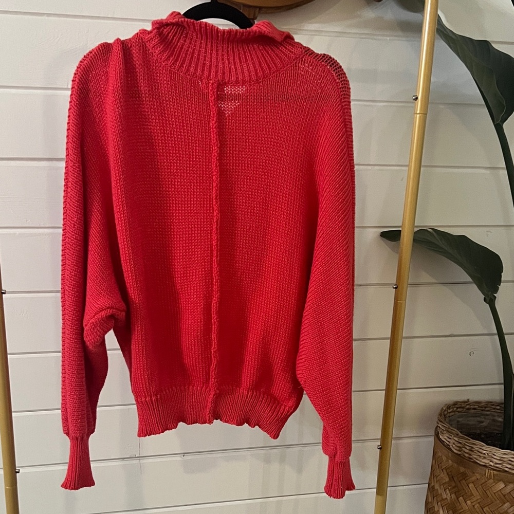 POL Red Button-Up Cardigan - Picture 4 of 4